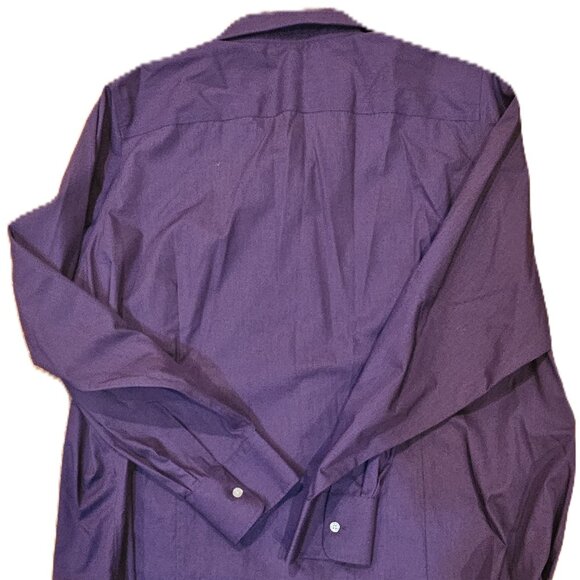 26W Lands End Wrinkle Free Broadcloth Oxford, Long Sleeve Blouse Eggplant - Picture 2 of 2